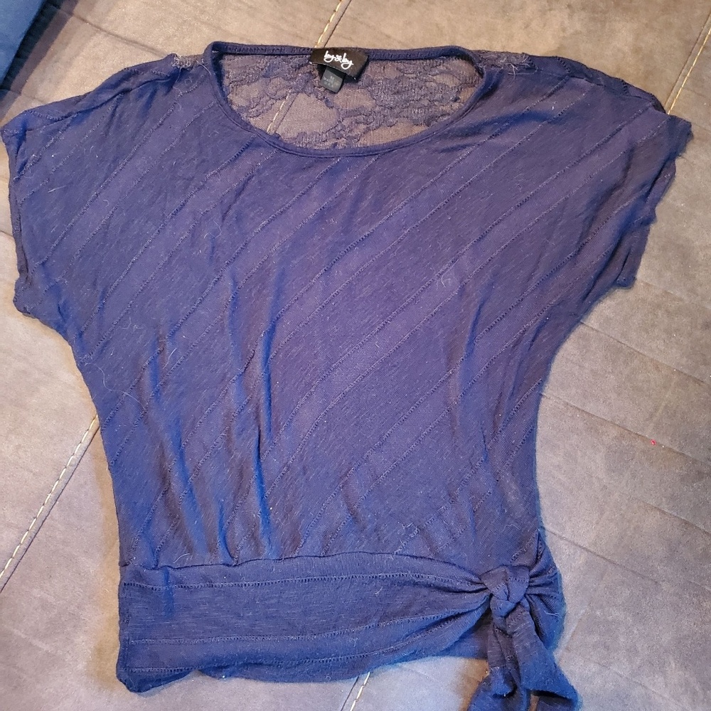 Dark blue lace top